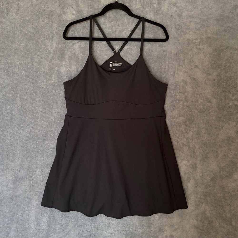 Z by Zella Black Racerback Active Tennis Dress size XL